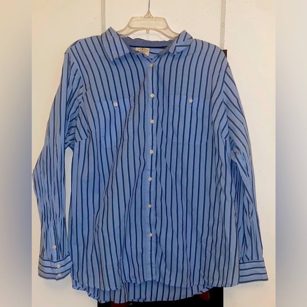 Blue striped St. John’s Bay button-down shirt